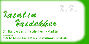 katalin haidekker business card